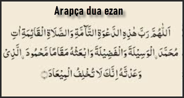 Arapça dua ezan